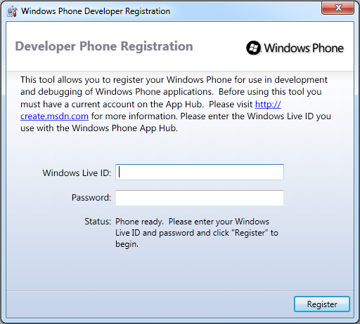 Windows Phone Developer Registration for 0x89740005 error
