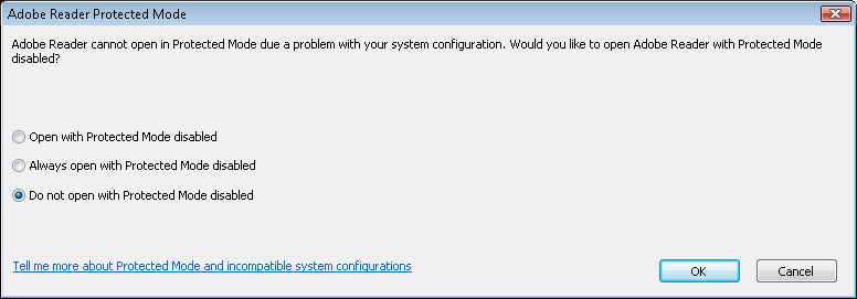 Adobe Reader Protected Mode