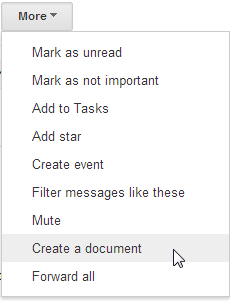 Google Chrome - More - Create a document